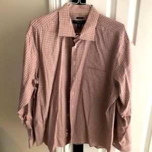 Pronto Uomo Men’s button down, XXL.  Red and black plaid.